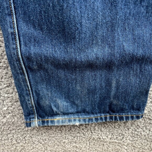 Levis 501 Jeans Button Fly Mens 38 X 36 Straight Leg Blue Denim Classic - Picture 3 of 12